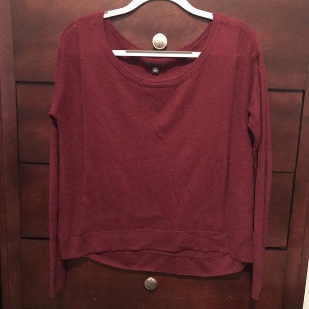 Long Sleeve Burgundy Sweater